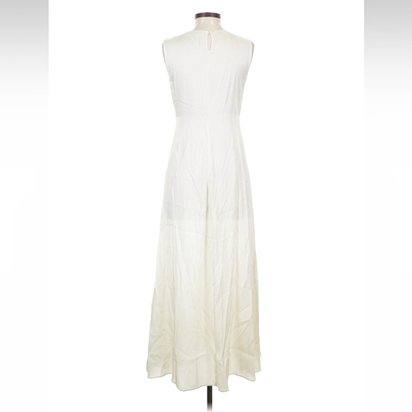 Doen Cream Silk High Neck Maxi Dress - Picture 3 of 8